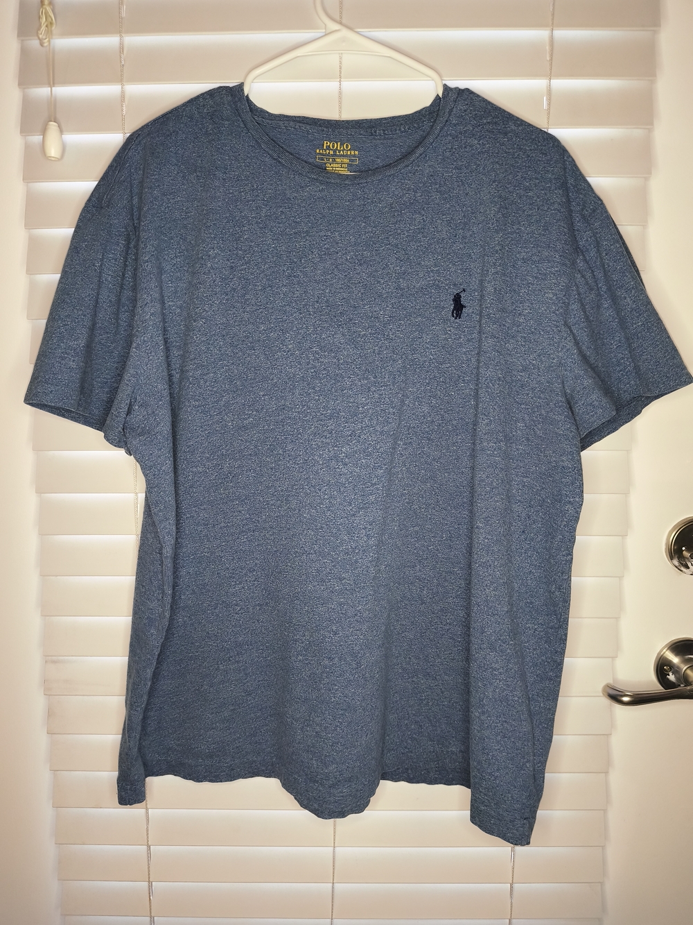 Polo Ralph Lauren Men's T-shirt Size L Blue Short Sleeve Crew Neck 100% Cotton